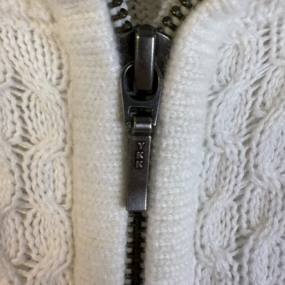 Aspen zip up light weight sweater jacket white size medium preowned - Picture 5 of 10